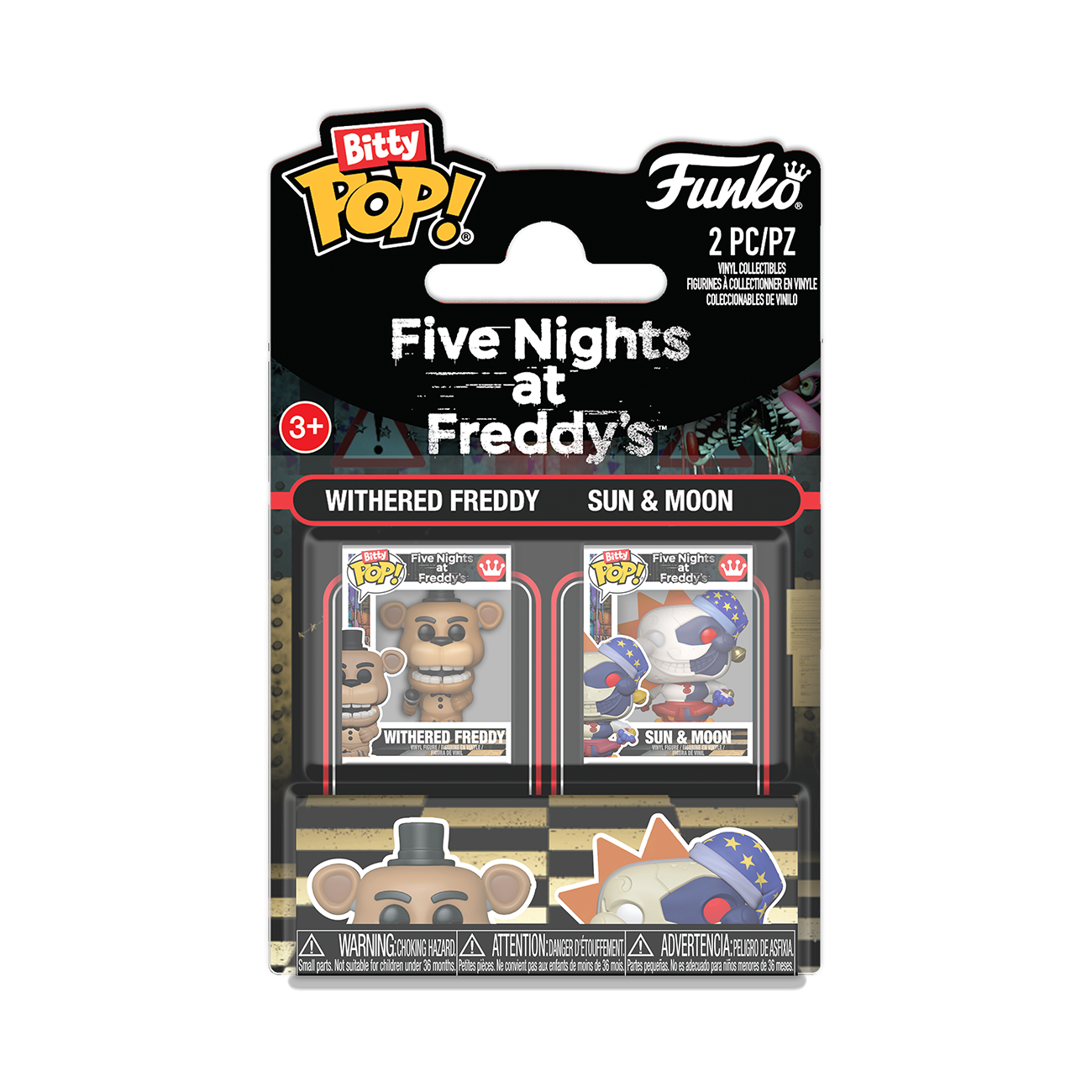 Bitty Pop! Freddy and Sun & Moon 2-Pack | Funko